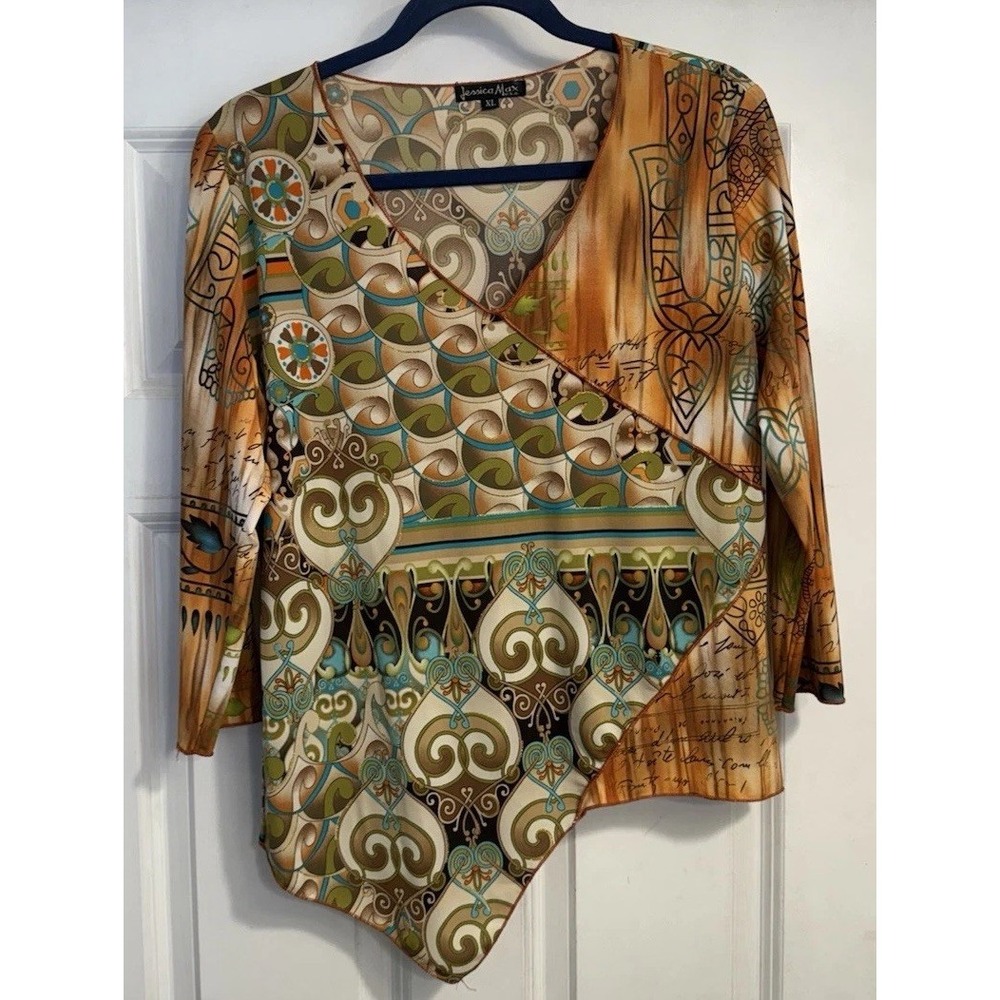 VTG Y2K Jessica Max Babydoll Top 2X Tattoo Asian Indie Twee Romantic Read Flaw‎